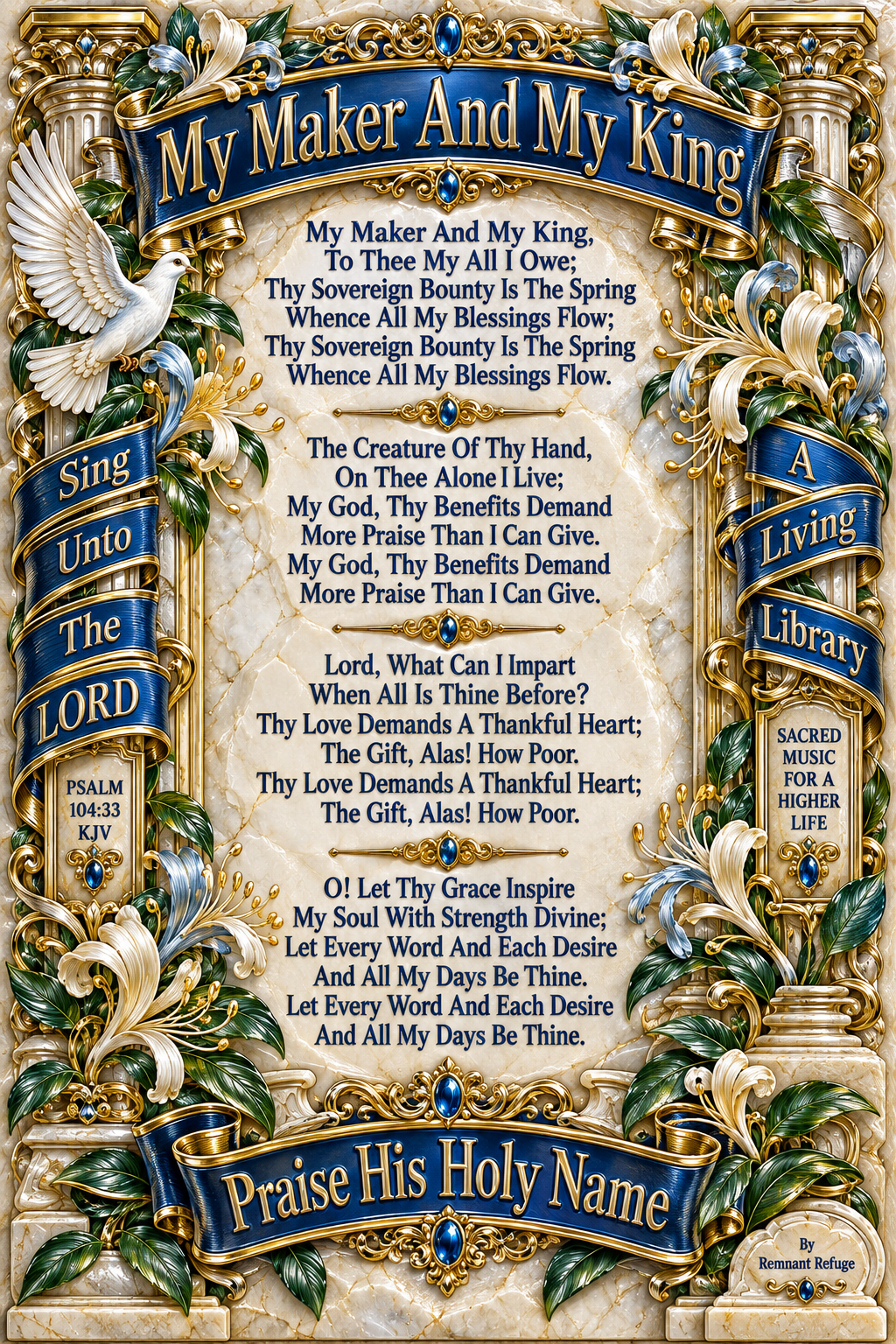 My Maker and My King sing-along artwork